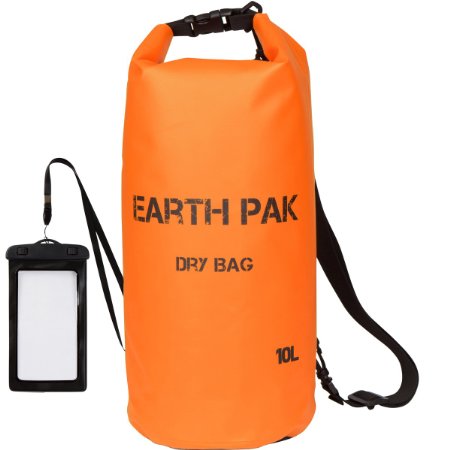 Earth Pak- Waterproof Dry Bag - Roll Top Dry Compression Sack Keeps Gear Dry for Kayaking, Beach, Rafting, Boating, Hiking, Camping and Fishing