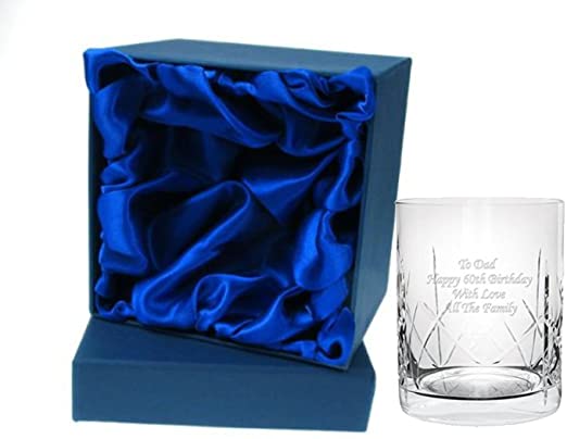 Engraved/Personalised 10oz Crystal Whisky Glass in Silk Gift Box from CR8 A GIFT For 18th/21st/30th/40th/50th/60th/65th/70th/80th/90th Birthday/Mum/Nan/Dad/Grandad