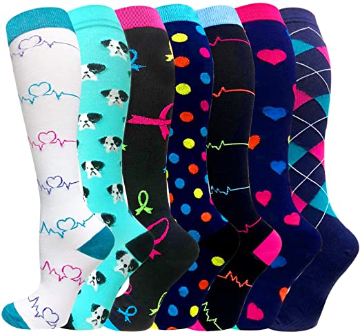 Compression Socks for Women&Men-20-30mmhg Best for Circulation,Pregnancy,Media,Nurse,Running,Travel