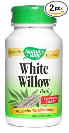 Nature's Way White Willow Bark, 100 Capsules (Pack of 2)