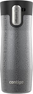 Contigo AUTOSEAL West Loop Vacuum-Insulated Stainless Steel Travel Mug with Easy-Clean Lid, 16 oz, Crystal Sake