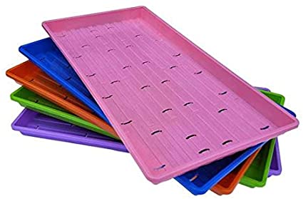 Bootstrap Farmer Microgreen 1020 Trays, Mulitcolor 30 Pack, Extra Strength with Holes Shallow Seed Plant Tray Grow Microgreens Wheatgrass Fodder Sprouting