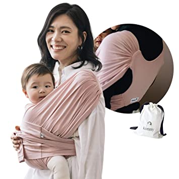 Konny Baby Carrier | Ultra-Lightweight, Hassle-Free Baby Wrap Sling | Newborns, Infants to 45 lbs Toddlers | Soft and Breathable Fabric | Sensible Sleep Solution (Pink, L)