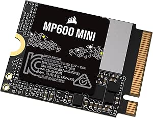 CORSAIR MP600 Mini 2TB M.2 NVMe PCIe x4 Gen4 SSD – M.2 2230 – Up to 7,000MB/sec Sequential Read – High-Density 3D TLC NAND – Great for Steam Deck and Microsoft Surface – Black