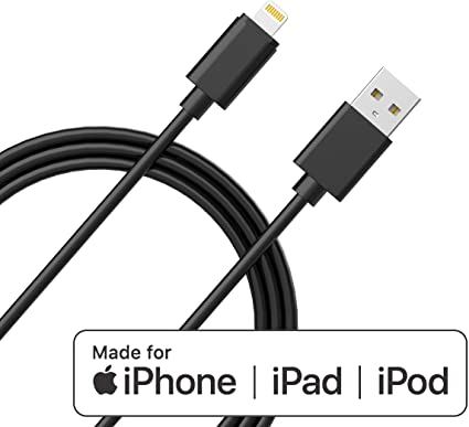 iPhone Charger Lightning 8Pin Cable - MFi Certified Advanced Collection, Compatible with iPhone Xs MAX XR X 8 8 Plus 7 7 Plus 6s 6s Plus 6 6 Plus and More（6FT Black)