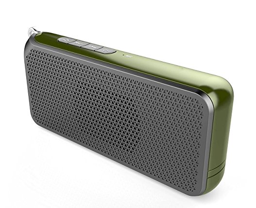 Monpos (Sport 2) Bluetooth Speaker with Built-in Mic,10W Dual-Driver, Outdoor Water Resistant IPX 4 Portable Wireless Speaker with Superior Stereo Sound, rich bass (SP2 Green)