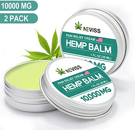 Organic Hemp Balm for Pain Relief 20000 MG (2 Pack), Natural Hemp Pain Relief Cream for Back, Knee, Neck, Nerve & Joint Pain - Premium Hemp Balm for Inflammation & Sore Muscles