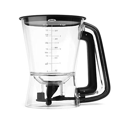 OXO 11268000UKEU Good Grips Precision Batter Dispenser, Transparent/Black