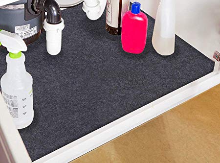 Under The Sink Mat,Cabinet Mat – Absorbent/Waterproof – Protects Cabinets, Premium Shelf Liner, Contains Liquids,Washable(30"×36")
