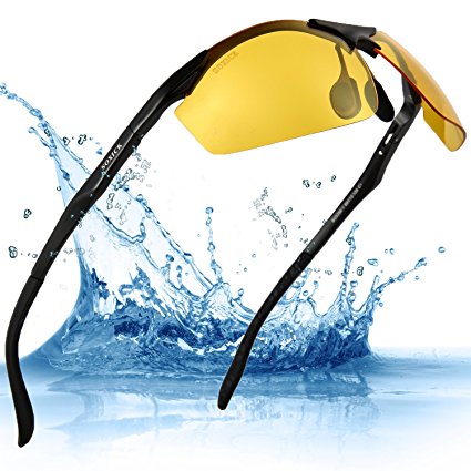 Men's HD Polarized Night Driving Glasses Anti Glare Soxick Night View Sports Sunglasses