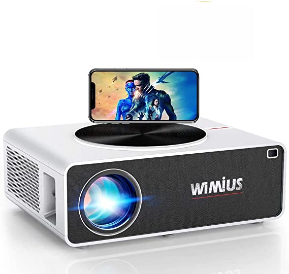 WiFi Projector WiMiUS Native 1080P 4K Support with Zoom Function Movie Projector, 500 Inches Display Wireless Mirroring Projector for iOS/Android/TV Stick/PS4/PC Home & Outdoor