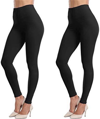 VOGUEMAX Womens Ankle Length Leggings Buttery Soft High Waisted Stretch Basic Solid Full Length Leggings Pants