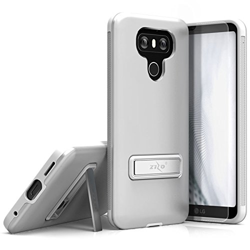 LG G6 Case, Zizo [Elite Series] w/ FREE [LG G6 Screen Protector] Shockproof Protection with Built-in [Magnetic Kickstand] LG G6