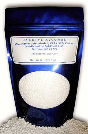 SZ Cetyl Alcohol 8 oz. To use in Homemade Body Butter, Lotions, Skin/hair Creme, Sugar Scrub Recipes.