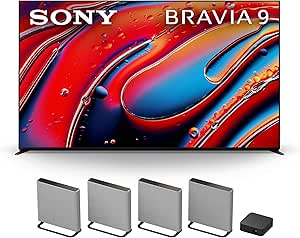 Sony 85 Inch Mini LED QLED 4K Ultra HD TV BRAVIA 9 Smart Google TV with Dolby Vision HDR and Exclusive Features for PlayStation 5 (K-85XR90), 2024 Model BRAVIA Theater Quad