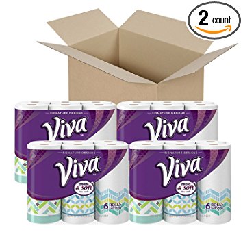 VIVA Signature Designs Full Sheet Paper Towels, Print, Big Roll