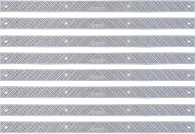 Grip Strip Gray L 32” x W 2”, 1/8 thickness (8 Pack) Treads Abrasive Traction, Screw Down Strips for Wet Conditions - Increase Slipping in your Home or Outdoor Settings