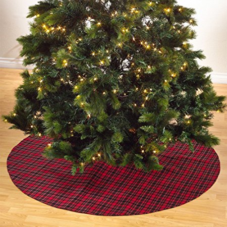 Highland Holiday Decor Plaid Design Christmas Tree Skirt, One Piece by fenncostyles.com