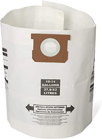 Craftsman CMXZVBE38768 General Purpose Wet Dry Vac Dust Collection Bags For 10 To 14 gallon Shop Vacuums, 3 Pack