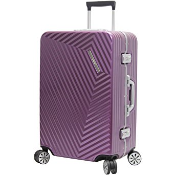 Andiamo Luggage Aluminum Frame 28" Large Zipperless Suitcase With Spinner Wheels