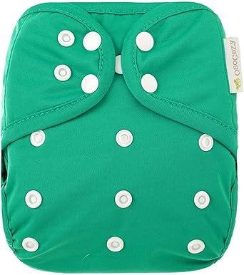 OsoCozy One Size Reusable Cloth Diaper Covers - Adjustable Snap Fit & Double Leg Gussets. Fits Babies from 8-35 Pounds.