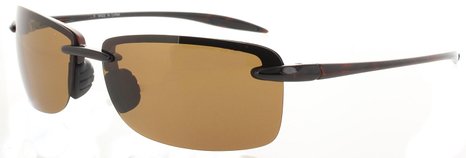 Fiore® Maui Life TR90 Polarized and Non-Polarized Partial Flex Frame Semi Rimless Sunglasses