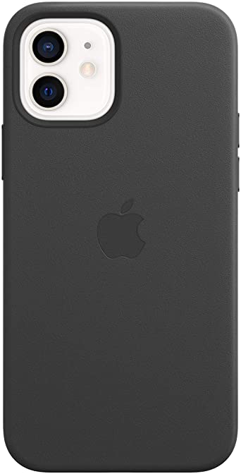 Apple Leather Case with MagSafe (for iPhone 12, 12 Pro) - Black