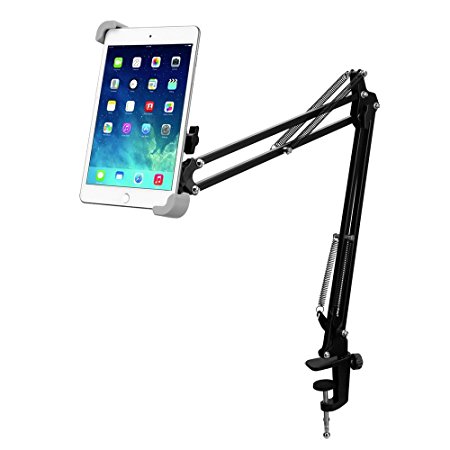 7-10.5" Tablet Stand, BESTEK Universal Tablet Mount Holder Foldable iPad Clamp for iPad Air, iPad Pro 9.7" 10.5", iPad Mini, Galaxy Tab, and More 7-10.5" Tablets, Sturdy Aluminum Arm