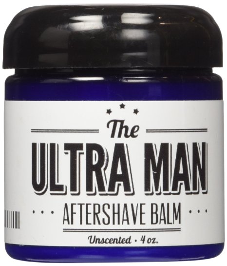 The Ultra Man AfterShave Balm (Unscented) - Post Shave Moisturizing Balm/ Lotion - Prevents Razor Burn and Dry Skin