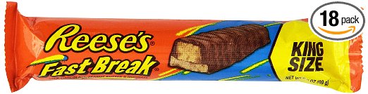 REESE'S Fast Break Chocolate Candy Bar, King Size (Pack of 18)