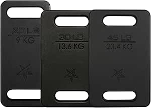 Yes4All Cast Iron Ruck Plate, Weighted Plate for Rucking, Swings, Squat, Strength Training - Multiple Weights: 10LB to 45LB