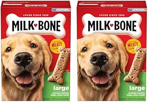 Milk-Bone Original Dog Treats for Large Dogs, 24 Ounce, Crunchy Biscuit Helps Clean Teeth (Pack of 2)