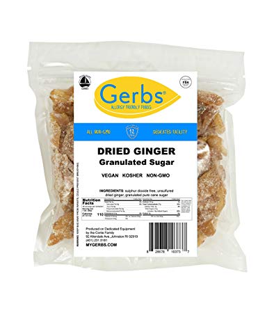 Dried Ginger, 1 LB Granulated & Unsulfured by Gerbs - Top 12 Food Allergy Free & NON GMO - Product of Thailand