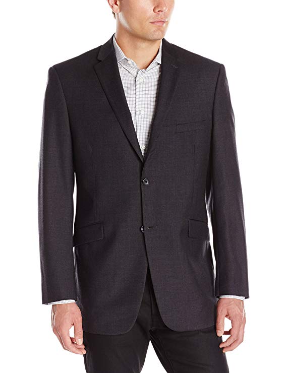 Adolfo Men's Wool and Cashmere Modern Fit Suit Jacket