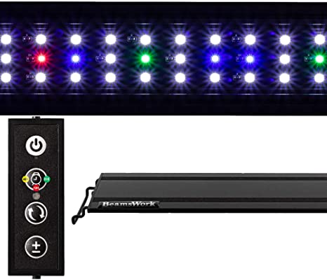 BeamsWork Vivio Full Spectrum LED Timer Adjustable Dimmer Aquarium Fish Tank Light Freshwater 12 20 24 30 36 48 (12" - 18")