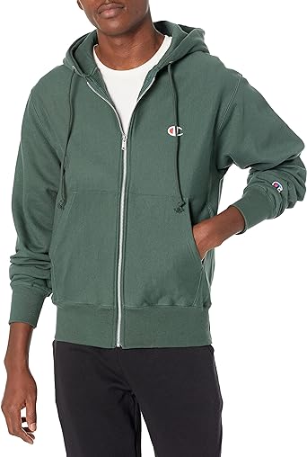 Champion Men's Reverse Weave Men’s Full-Zip Hoodie, Men’s hooded jacket, Men’s Zip Up Jacket, Men’s Drawstring Hoodie Jacket