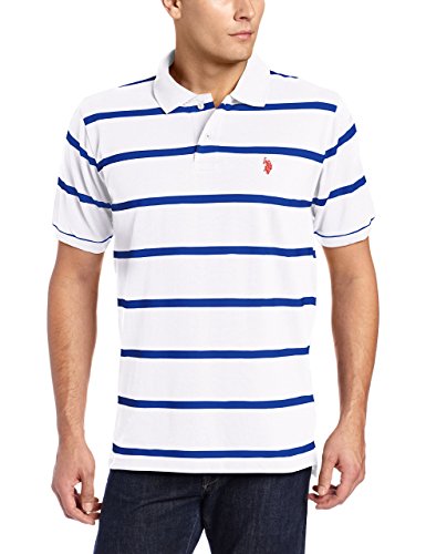 U.S. Polo Assn. Men's Short Sleeve Striped Pique Polo Shirt