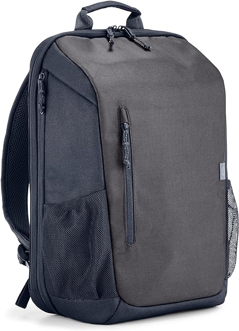 HP Travel 18L 15.6-inch Laptop Backpack - Light & Stylish - Expandable to 21L - Multiple Pockets - Lockable Zippers - Iron Grey