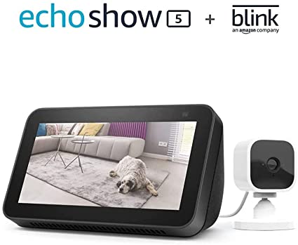 Echo Show 5 (2.ª gen, 2021), Antracita   Blink Mini Cámara, compatible con Alexa