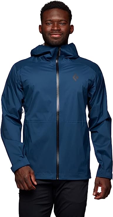 Black Diamond Mens Stretch Waterproof-Breathlable Rain Jacket