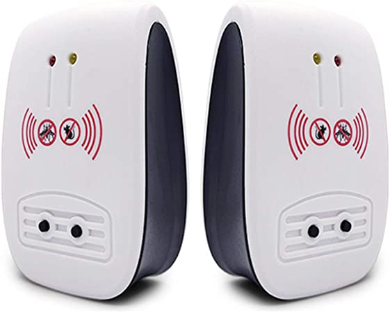 HAL Ultrasonic Pest Repeller, 2021 Upgraded Electronic Indoor Plug in Ultrasound Mouse Repellent for Insects, Mosquitoes, Mice, Ants, Roaches, Bed bug and Other Rodents - [White, 2 Packs]