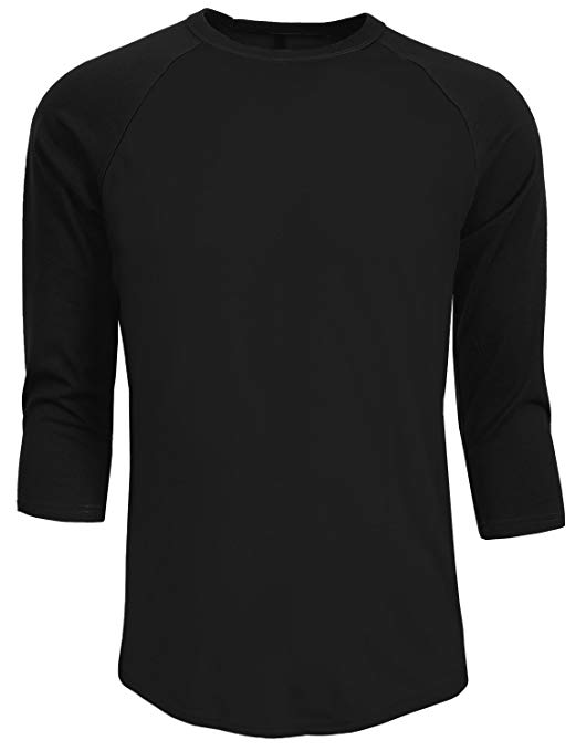 NE PEOPLE Mens 3/4 Sleeve Baseball Tshirt Raglan Jersey Shirt S-2XL