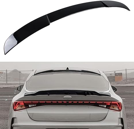 M Style High Kick KDM Gloss Black Rear Glass Window Roof Spoiler Wing Compatible with 2021-2023 Kia K5 LX LXS GT EX All Models
