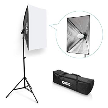 ESDDI 20"X28" Softbox Portable Photography Lighting Kit Photo Equipment Studio Light 20"X28" for Portrait Video and Advertising Shooting