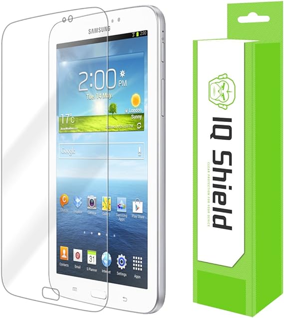 IQShield Screen Protector Compatible with Samsung Galaxy Tab 3 7.0 (SM-T110) LiquidSkin Anti-Bubble Clear TPU Film