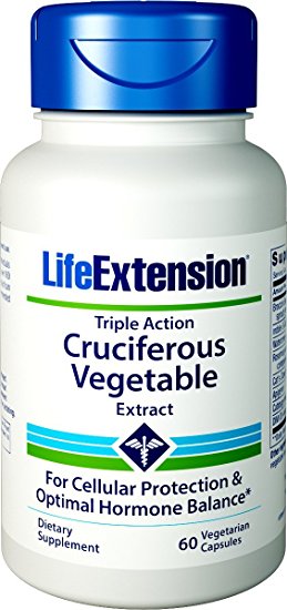 Life Extension Triple Action Cruciferous Vegetable Extract, 60 Vegetarian Capsules