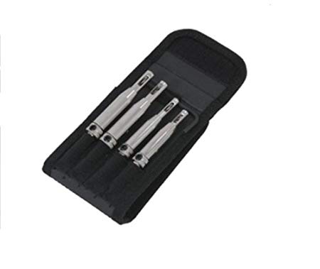 Professional Tool Industries 4pc Hinge Drill Guide Set complete with Wallet