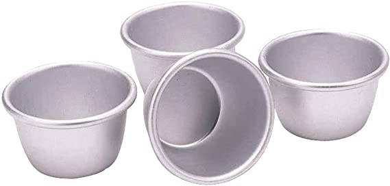 Kitchen Craft Set of 4 Anodised 7.5cm/3" Diameter Pudding Moulds KCPUDDING