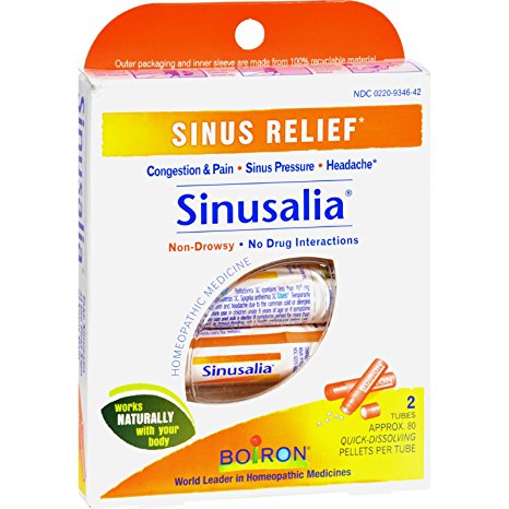 Boiron Sinusalia Sinus Relief Pellets -- 2 Tubes