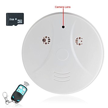 Toughsty™ 8GB 1920×1080P HD Hidden Camera Smoke Detector Indoor Motion Activated Video Recorder Mini DV Camcorder with Audio Recording